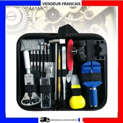 Kit Réparation Montres 147 Pcs Ensemble Outils Professionnel Bijoutier Horloger - Photo 1/4