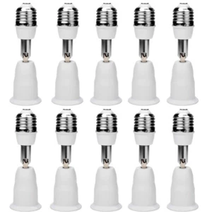10 Pack E26/E27 Light Socket Extender 4.5 Inch Extension Adjustable Vertical 90° - Picture 1 of 16