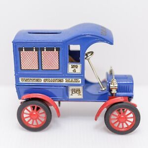 ERTL Die-Cast U.S. Mail Truck Toy Bank w/Key: Replica Ford's 1st Delivery Car