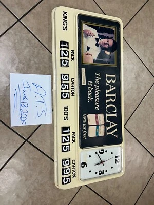 *Raro 1982 B&W T Co. Barclay The Pleasure Is Back 99% Paquete/Cartón Libre de Alquitrán Raro* Foto 1 de 4