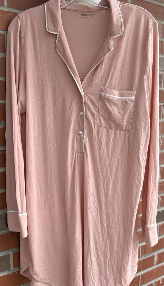 Camisón Gap Body para mujer cuello muesca rosa talla M Foto 1 de 4