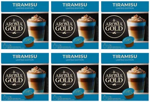 6 Cajas de Café Instantáneas Sabor TIRAMISU Aroma Gold Cápsulas Dolce Gusto - Imagen 1 de 7
