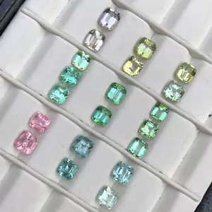 15 CT Natural Faceted Cut Multi Color Tourmaline Loose Gemstone From Afghanistan - Picture 1 of 16
