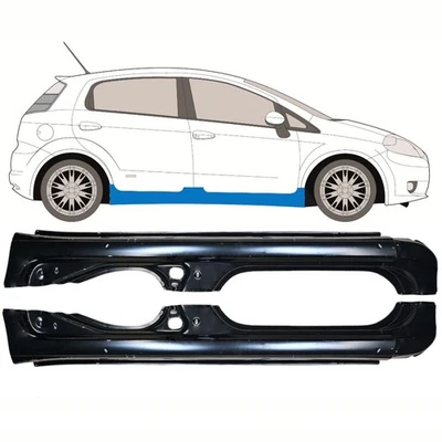 FIAT GRANDE PUNTO PUNTO EVO 2005-2018 Marchepied Tôle de Réparation / Paire - Photo 1/2