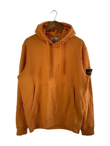Felpa con cappuccio STONE ISLAND cotone arancione tinta unita casual #EG ADA
