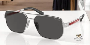 Gafas de sol para hombre PRADA LINEA ROSSA PS 51ZS 1BC06F plateadas gris oscuro 59 mm - Imagen 1 de 6