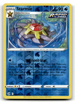 Starmie 053/264 Reverse Holo Holo Rare SWSH08: Fusion Strike LP - Image 1 of 2