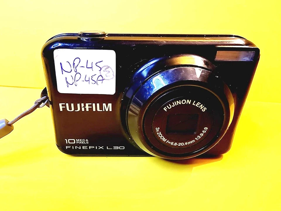 FUJIFILM FINEPIX L30 10MP DIGITAL CAMERA BLACK 3X OPTICAL ZOOM POINT AND SHOOT - Image 1 of 4