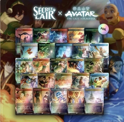 PRESALE Confirmed! MTG Secret Lair Avatar:  Last Airbender FOIL Bundle w/Promo! - Image 1 of 4