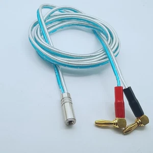 3.5mm Mono TS Jack to 4mm Banana Elbow plug (90º) Speaker amplifier cable 1~16FT - Picture 1 of 3