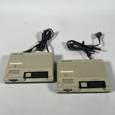 Vtg REALISTIC Lot Of 2 Station 3 Channel FM WIRELESS INTERCOM SET Model 43-218B - Image 1 of 4