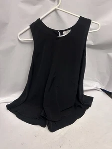 Sienna Sky Black flowy womens small tanktop - Picture 1 of 3