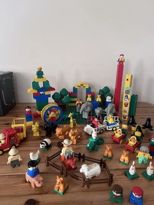 Vintage Lego Duplo Bundle Job Lot Cars Farm Animals Figures  Zoo Circus Base Pla - Image 1 of 4
