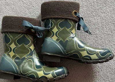 BOGS Becca Teal Swirl Print Fleece Lined Mid Calf Boots Womens Size 10 - Image 1 of 4