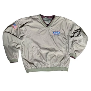 Holloway USA bestickter Pullover Windbreaker Jacke Herren große Flagge 90er Stil - Bild 1 von 12