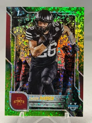 2025 Bowman U Chrome Carson Hansen Lime Green Mini-Diamond Refractor  /275 - Image 1 of 2