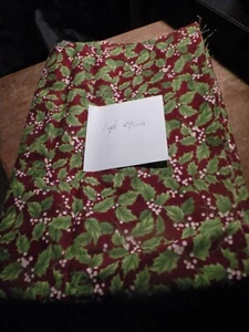 NORTHCOTT 2636 YULETIDE TRADITIONS FABRIC HOLLY BERRIES  1 YD. 27" 100% COTTON - Picture 1 of 3