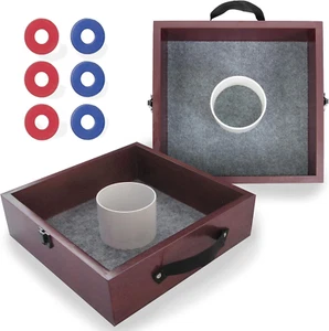 USA Premium Washer Toss Game - Includes 2 Felt-Lines Washer Boxes and Steel Wash - Picture 1 of 6