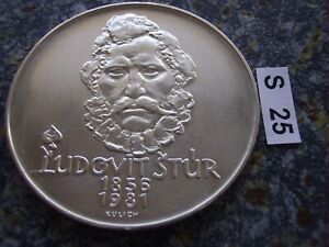 Tschechoslowakei CSSR 500 Kronen Silber Münze 1981 Stur / Ľudovít Štúr