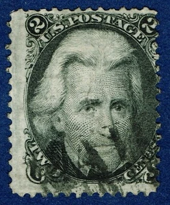 [st7055] USA 1867 Scott#85B used Z-Grill w/ W.T.CROWE Certificate cv:$1200 - Picture 1 of 3