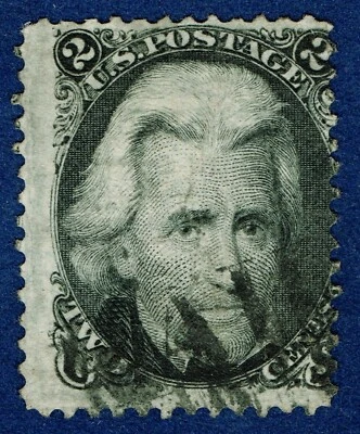 [st7055] USA 1867 Scott#85B used Z-Grill w/ W.T.CROWE Certificate cv:$1200 - Image 1 of 3