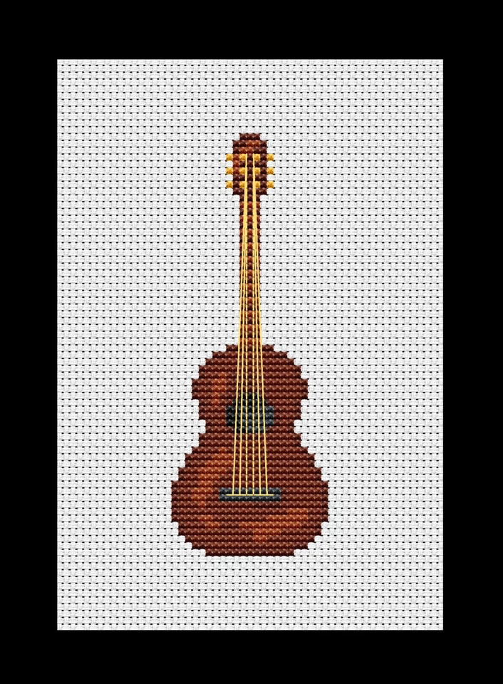 Guitar Cross-stitch, DIY Kit - Image 1 of 1