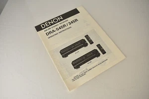 Denon DRA-345R DRA-545R Receptor Estéreo Am/Fm Manual de Usuario - Imagen 1 de 2
