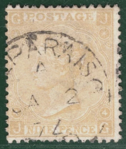 GB USED ABROAD CHILE 9d Straw (1867) *VALPARAISO* CDS QV SG.110 Cat £325+ YOR19 - Picture 1 of 6