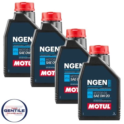 MOTUL HYBRID 0W-20 API SN ILSAC GF-6a OLIO MOTORE AUTO IBRIDE 100% SINTETI 4 LT