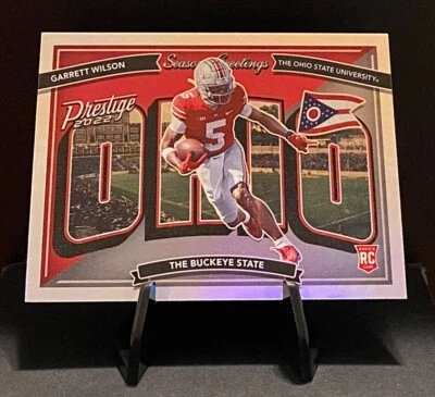 Garrett Wilson 2022 Panini Prestige Season's Greetings Rookie RC Ohio State/Jets - Image 1 of 2