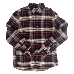 NWT J Crew Mens Large Flex Oxford Slim Fit Red Blue White Plaid Shirt - Picture 1 of 4