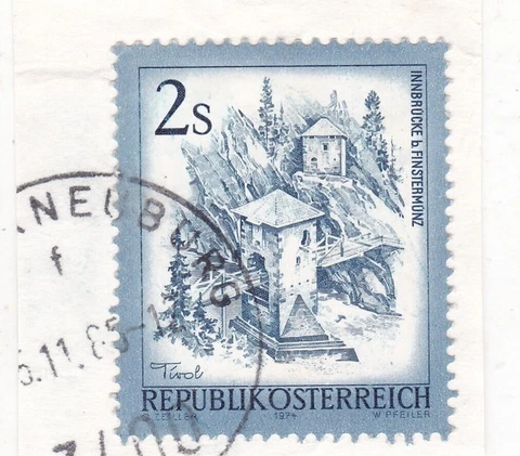 Klosterneuburg cancel Austria 1985 on Innsbrucke bei Finstermunz VGC Cover