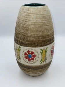 West Germany Pottery Keramik Keramik Vase handbemalt, mehrfarbig - Bild 1 von 11