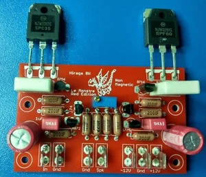 Hiraga "Le Monstre" enhanced 8W (15W) A class Amplifier D.I.Y. Red edition - Picture 1 of 2
