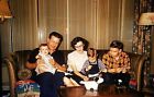 NW19 ORIGINAL KODACHROME 1950s 35MM SLIDE OLD SNOOPY CHRISTMAS 8 BALL COUCH STYL