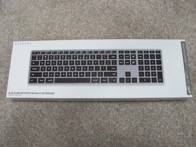 Brand New Satechi Slim X3 Bluetooth Backlit Keyboard for MAC - Space Gray - Image 1 of 4