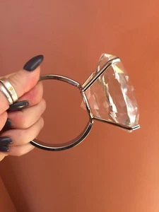 Anello Diamante X-lg Anello Tovagliolo, Porta Bouquet Matrimonio, Regalo Doccia Fidanzamento - Foto 1 di 3