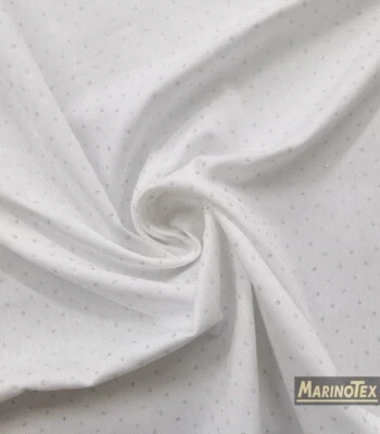 COTONE MILLERIGHE TINTA UNITA LUREX POIS GLITTER NEONATO H CM 150 AL MEZZO METRO - Immagine 1 di 4