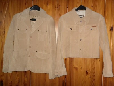 2 Lederjacken Echtleder Wildleder hellbraun 🔴 Uncle Sam & Odeon Größe M / 38 - Bild 1 von 4