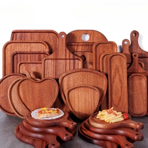 1pc Wood Steak Tray Japanese Sushi Plate Bread Fruit Dessert Plate Tableware - Picture 1 of 28