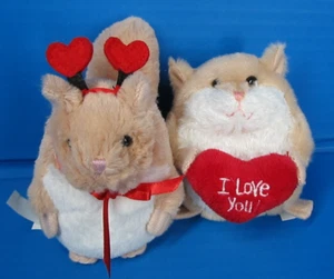 Ganz Li'l Squirrel 5" HV8917 & Li'l Hamster 4" HV9137 V-Day Stuffed Plush Lot - Picture 1 of 12