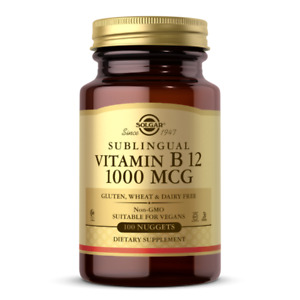 Solgar Vitamin B12 1000 µg 100 Nuggets Food Supplement Suitable for Vegans