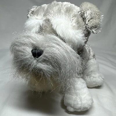 Ganz Webkinz Schnauzer Plush 8" Lite Gray Dog Stuffed Animal Toy HM159 No Code - Image 1 of 4