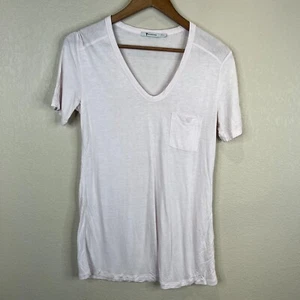 T By Alexander Wang Womens Classic Pocket T-Shirt Sz XS Lilac Short Sleeve Soft - Picture 1 of 12