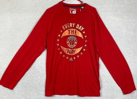 Washington Wizards NBA Large T Shirt New Adult Size Large Long Sleeve T Shirt Cover