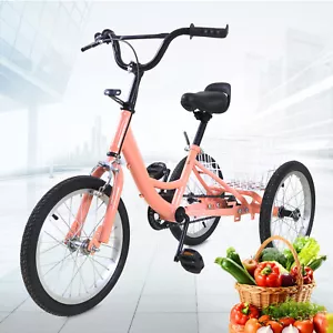 16-Zoll Dreirad Bike 3-Rad Fahrrad Kinderdreirad Einfachgeschwindigkeit Mit Korb - Bild 1 von 16
