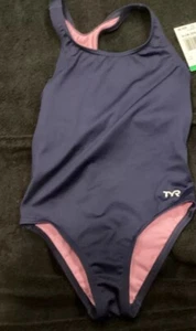 TYR DuraFast Maxfit Youth Girls One Piece Swimsuit Y Small (6) NWT SS119 - Picture 1 of 2
