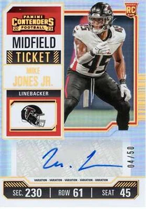 2023 Panini Contenders Mike Jones Jr. RC Midfield Ticket Auto 04/50 Var #175 - Picture 1 of 1
