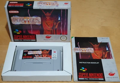 Populous II 2 for Super Nintendo SNES Rare Complete & In EXC Condition PAL UKV - Image 1 of 4