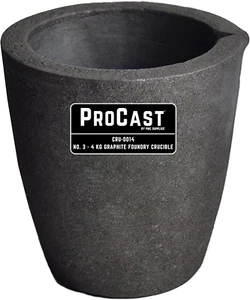 #3-4 kg Procast Gießerei Ton Graphit Tiegel Becher mit Ausgießer zum Schmelzen - Bild 1 von 12